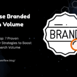 Increase Branded Search Volume" graphic featuring a magnifying glass over a brand badge